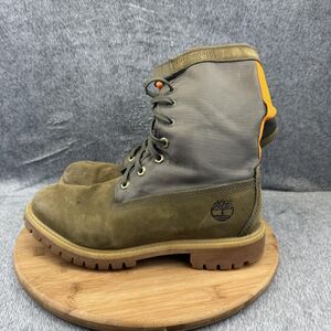 Timberland Boots Shoes Mens Size 8.5 Green Brown Tall Fold Down A1TT9 Outdoor